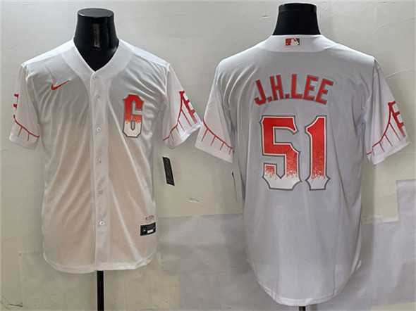 Men%27s San Francisco Giants #51 Jung Hoo Lee White City Connect Cool Base Stitched Jersey